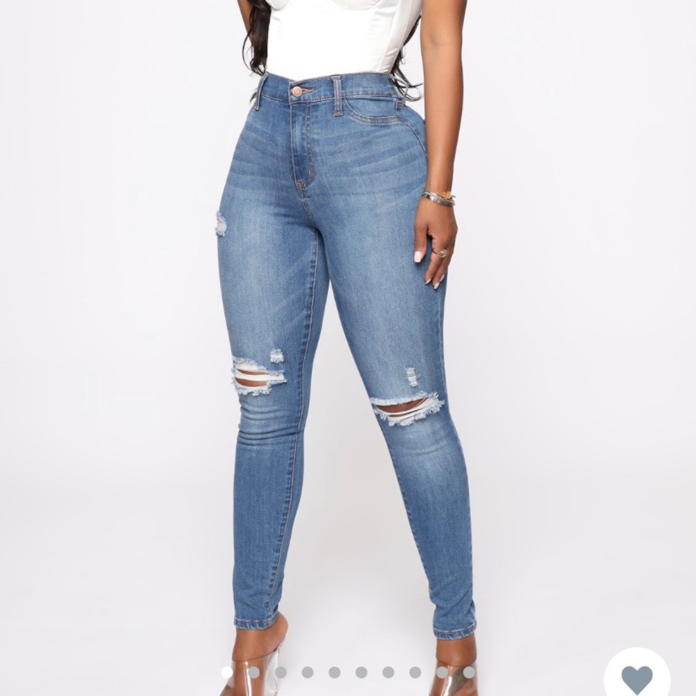 High waisted jeans